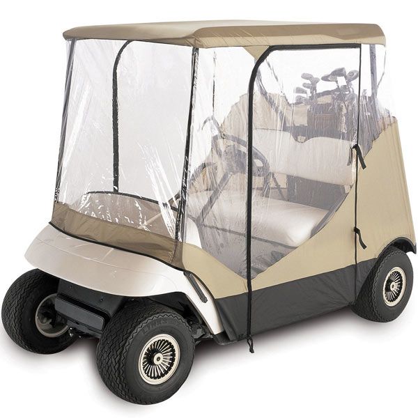 PolyShield PL - Beige Golf Cart Enclosure Cover 2 Passenger