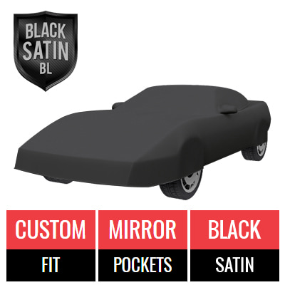 Black Satin BL - Black Car Cover for Chevrolet Corvette 1991 Convertible 2-Door