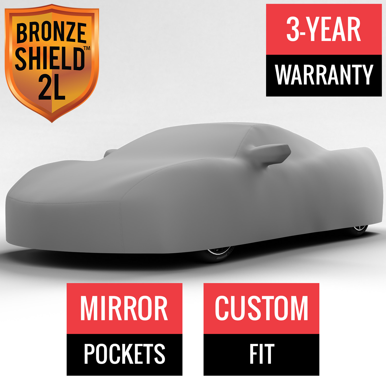 Bronze Shield 2L - Car Cover for Chevrolet Corvette Grand Sport 2023 Coupe 2-Door with HIGH Wing Spoiler