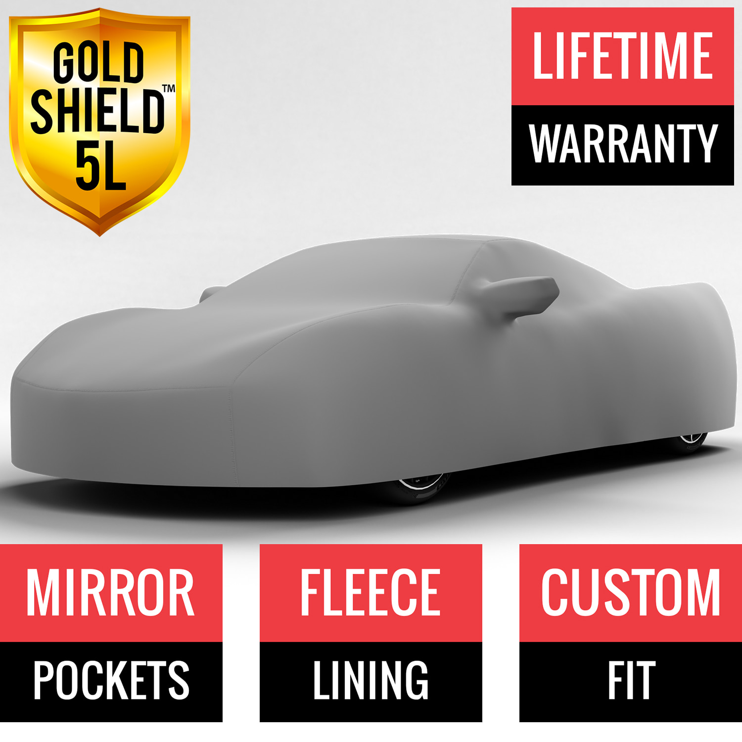 Gold Shield 5L - Car Cover for Chevrolet Corvette Grand Sport 2022 Coupe 2-Door with HIGH Wing Spoiler