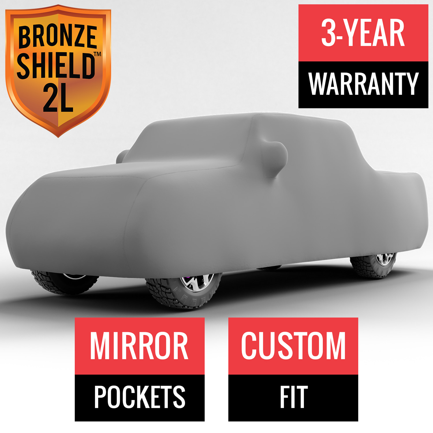 Bronze Shield 2L - Car Cover for Jeep Gladiator 2020 Crew Cab Pickup 5.0 Feet Bed