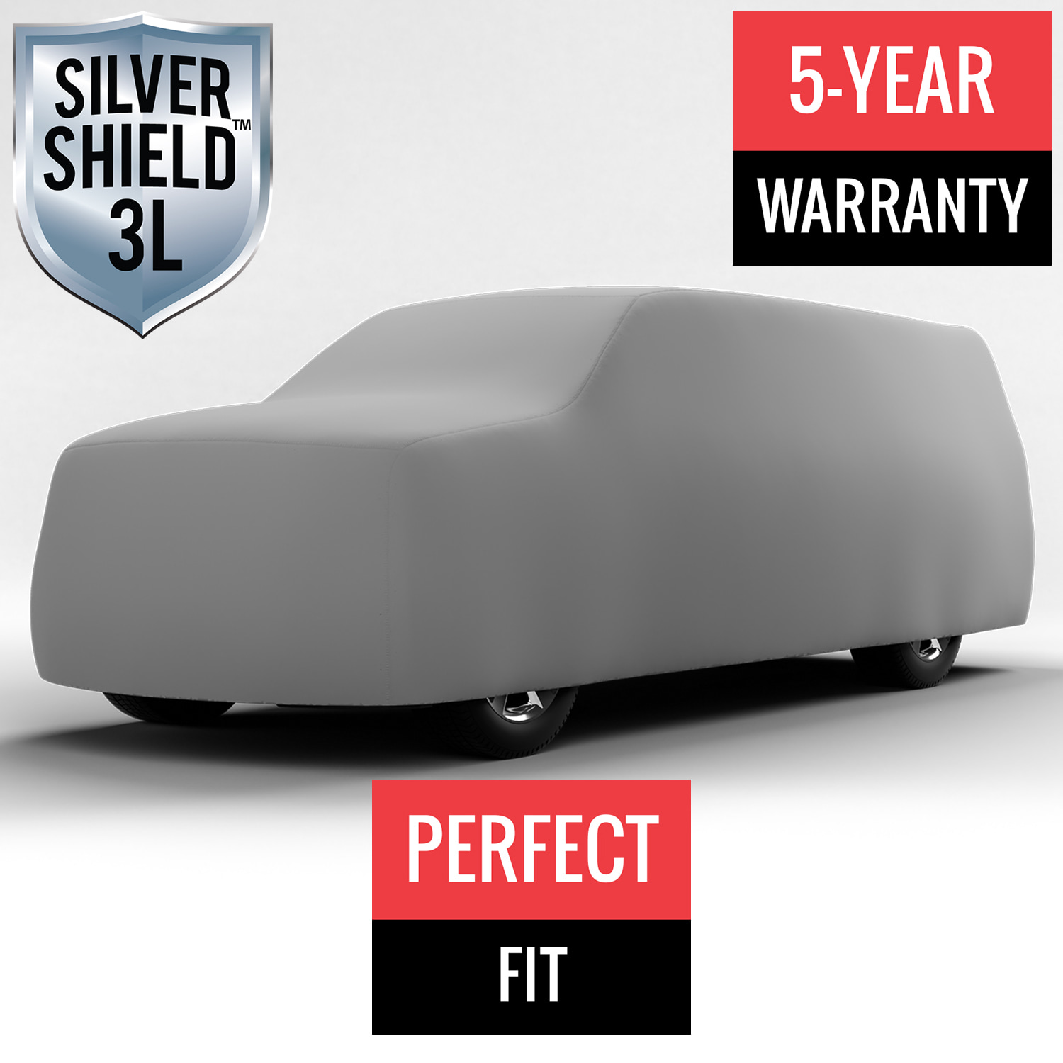 Silver Shield 3L - Car Cover for GMC C1500 1997 Extended Cab Pickup 6.5 Feet Bed with Camper Shell