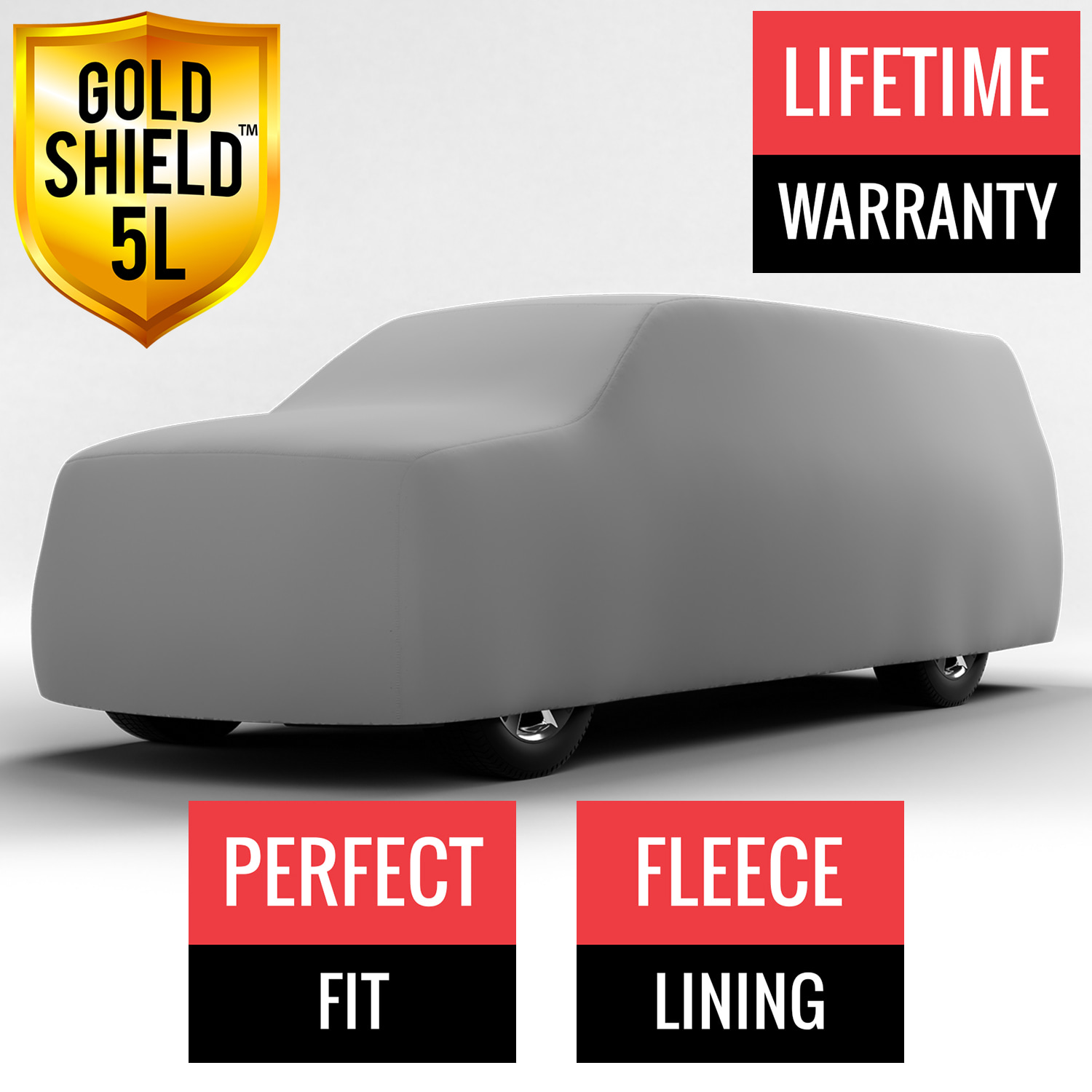Gold Shield 5L - Car Cover for GMC C1500 1997 Extended Cab Pickup 6.5 Feet Bed with Camper Shell